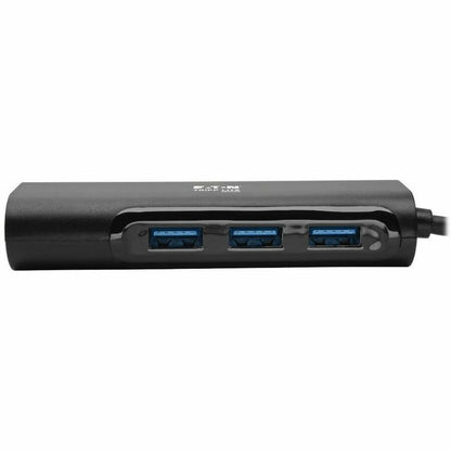 Alternate-Image2 Image for Eaton Tripp Lite Series 3-Port USB 3.x (5Gbps) Hub with LAN Port, USB-C to 3x USB-A Ports and Gigabit Ethernet, Black
