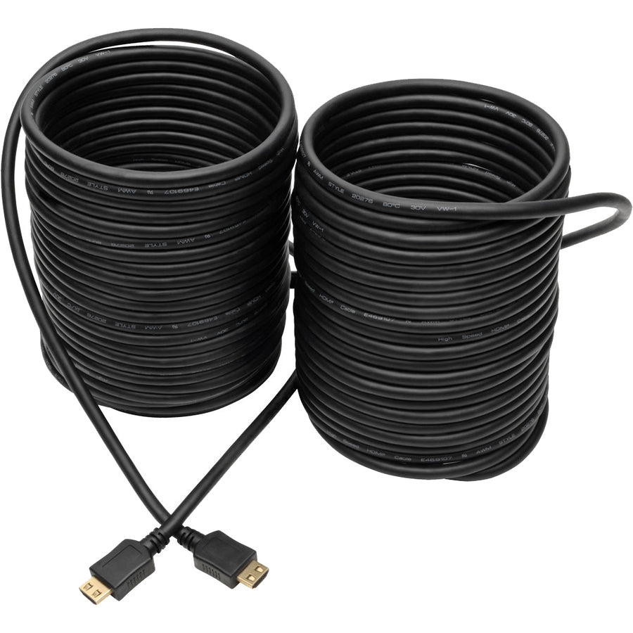 Alternate-Image1 Image for Eaton Tripp Lite Series High-Speed HDMI Cable, Gripping Connectors (M/M), Black, 50 ft. (15.24 m)