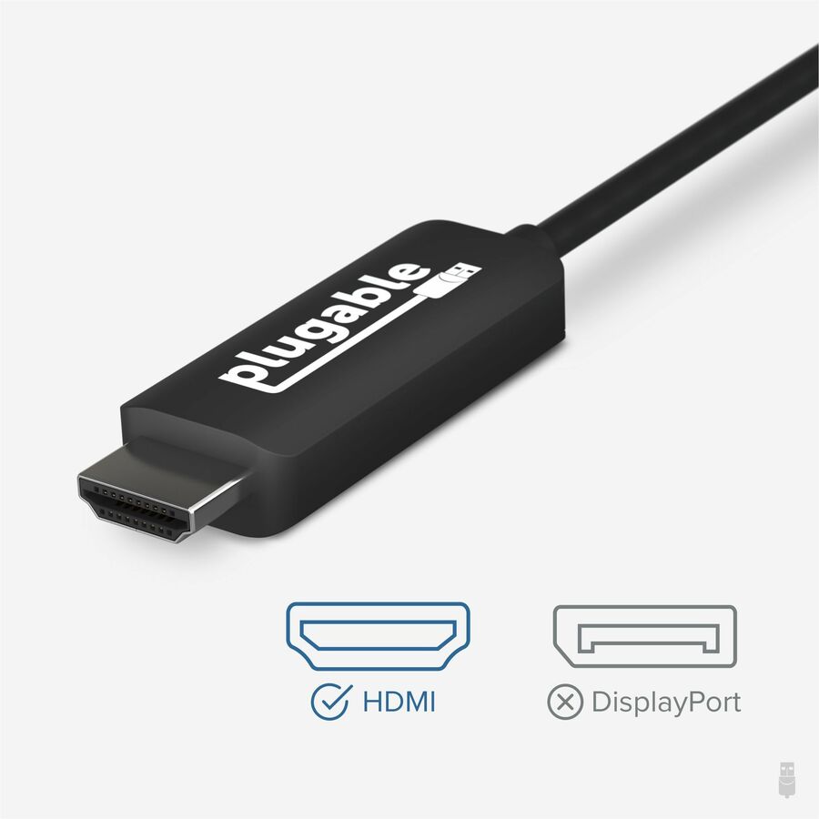 Alternate-Image5 Image for Plugable USB C to HDMI Adapter Cable - Connect USB-C or Thunderbolt 3 Laptops to HDMI Displays up to 4K@60Hz