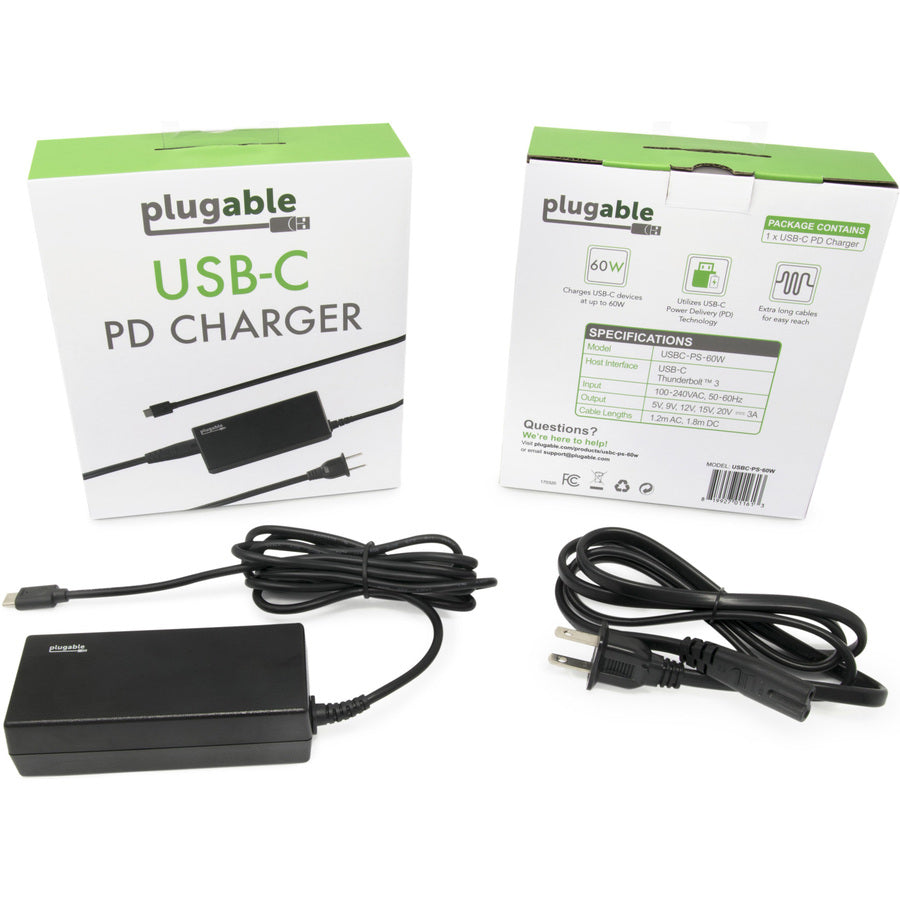 Alternate-Image5 Image for Plugable USB C Laptop Charger with 60W PD