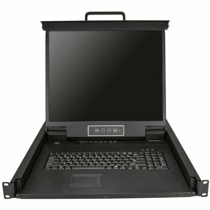 Alternate-Image1 Image for StarTech.com 8 Port Rackmount KVM Console w/ Cables - Integrated KVM Switch w/ 19" LCD - 1U LCD KVM Drawer 50000 MTBF - USB + VGA Support