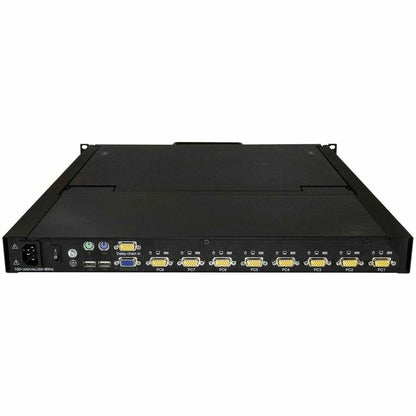 Alternate-Image2 Image for StarTech.com 8 Port Rackmount KVM Console w/ Cables - Integrated KVM Switch w/ 19" LCD - 1U LCD KVM Drawer 50000 MTBF - USB + VGA Support