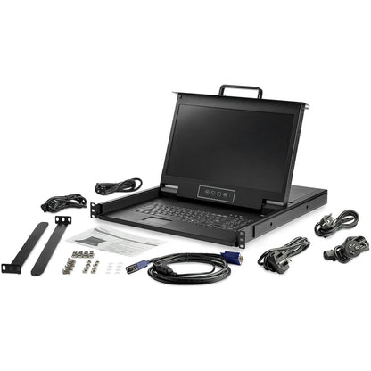 Alternate-Image5 Image for StarTech Rackmount KVM Console HD 1080p - Single Port VGA KVM w/17" LCD Monitor - 1U LCD KVM Server Rack Drawer w/Cables - USB Support