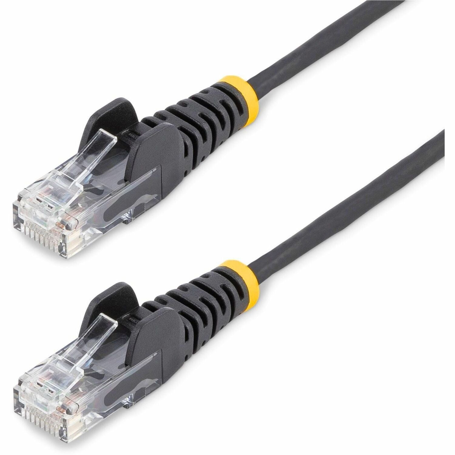 Main Image for StarTech.com 3ft CAT6 Cable - Slim CAT6 Patch Cord - Black - Snagless RJ45 Connectors - Gigabit Ethernet Cable - 28 AWG - LSZH (N6PAT3BKS)
