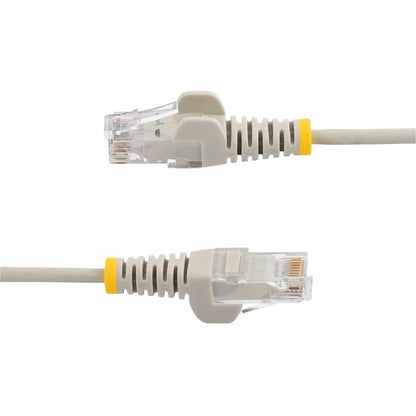 Alternate-Image8 Image for StarTech 3 ft CAT6 Cable - Slim CAT6 Patch Cord - Gray - Snagless RJ45 Connectors - Gigabit Ethernet Cable - 28 AWG - LSZH (N6PAT3GRS)