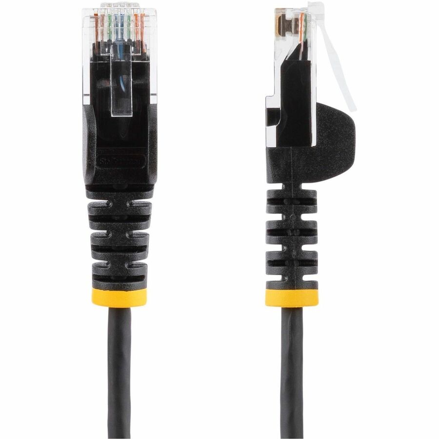 Alternate-Image7 Image for StarTech.com 6ft CAT6 Cable - Slim CAT6 Patch Cord - Black - Snagless RJ45 Connectors - Gigabit Ethernet Cable - 28 AWG - LSZH (N6PAT6BKS)