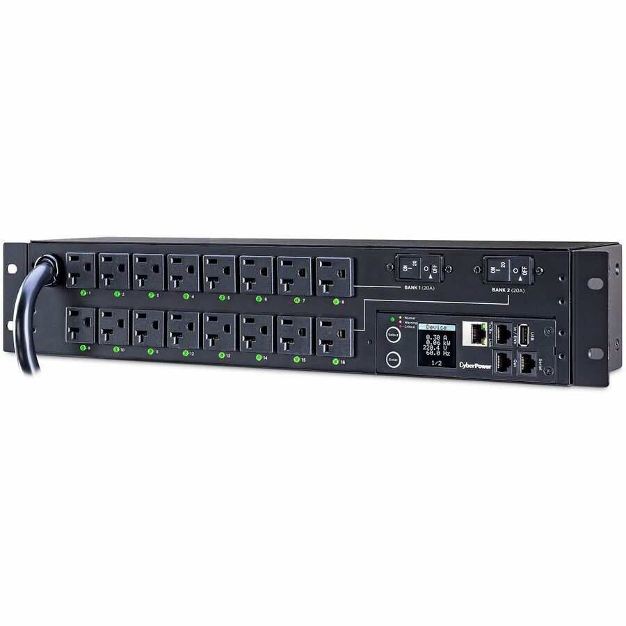 Alternate-Image1 Image for CyberPower PDU41003 Single Phase 100 - 120 VAC 30A Switched PDU