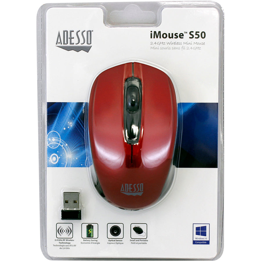 Alternate-Image6 Image for Adesso iMouse S50R 2.4GHz Wireless Mini Mouse