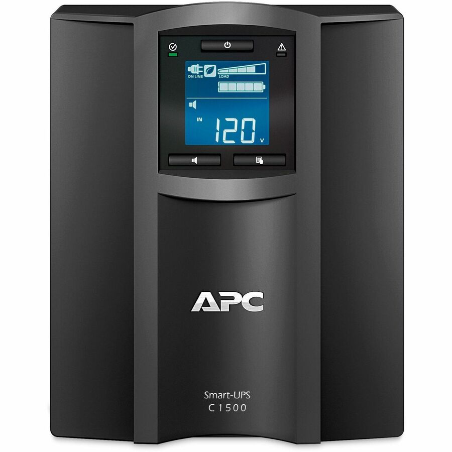 Front Image for APC Smart-UPS C, Line Interactive, 1440VA, Tower, 120V, 8x NEMA 5-15R outlets, SmartConnect port, USB and Serial communication, AVR, Graphic LCD