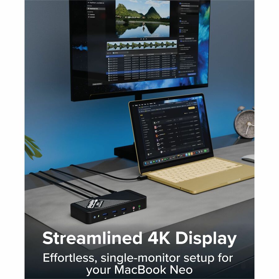 Alternate-Image2 Image for Plugable USB-C Dock - 4K HDMI, 60W Charging, Ethernet, USB 3.0/2.0 Ports