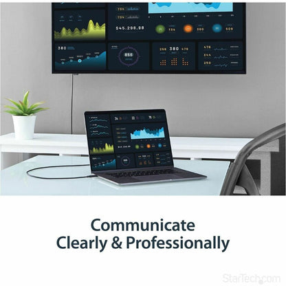 Alternate-Image3 Image for StarTech.com 6ft (2m) USB C to HDMI Cable - 4K 60Hz USB Type C DP Alt Mode to HDMI 2.0 Video Display Adapter Cable - Works w/Thunderbolt 3