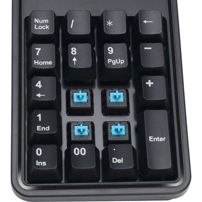 Alternate-Image6 Image for Adesso 19-Key Mechanical Keypad with 3-Port USB Hub