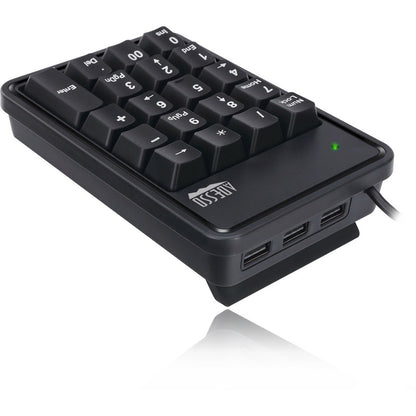Left Image for Adesso 19-Key Mechanical Keypad with 3-Port USB Hub