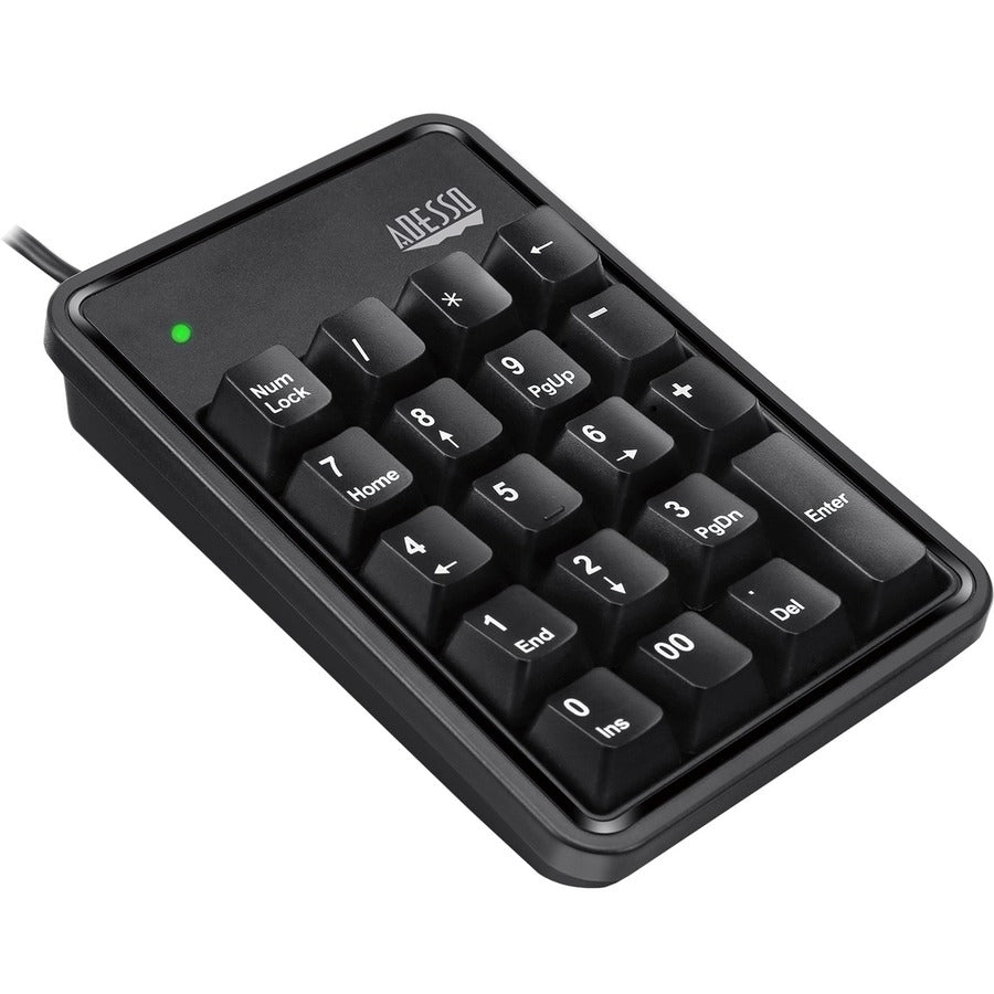 Bottom Image for Adesso 19-Key Mechanical Keypad with 3-Port USB Hub