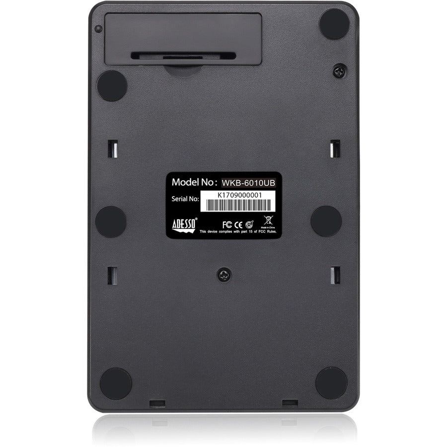 Rear Image for Adesso Wireless Spill Resistant Numeric Keypad
