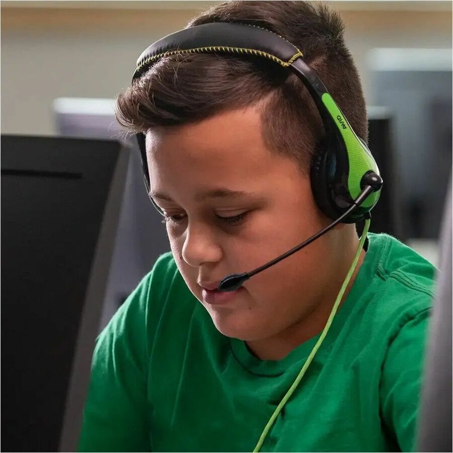Life-Style Image for Avid Education AE-36 Headset with Noise Cancelling Microphone and 3.5mm Plug, Green