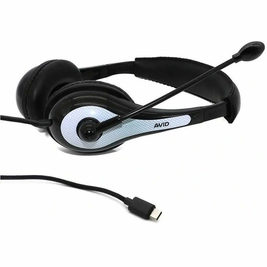 Left Image for AVID Education AE-36 Headset with Noise Cancelling Microphone and 3.5mm Plug, White
