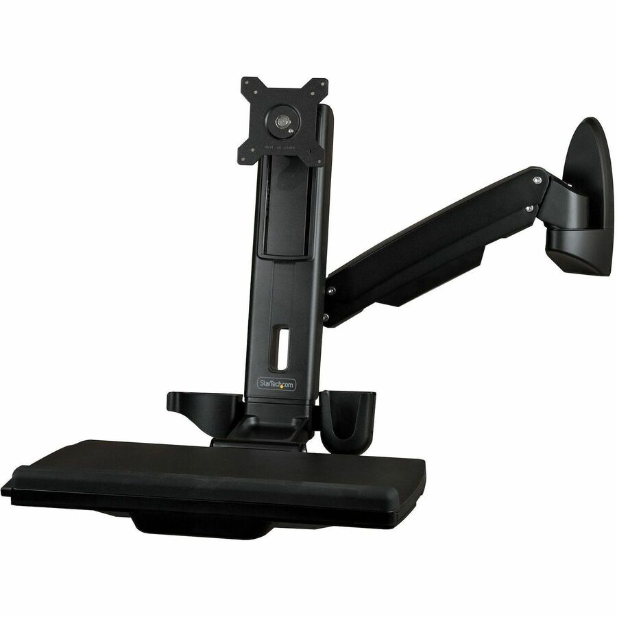 Alternate-Image4 Image for StarTech.com Wall Mount Workstation, Full Motion Standing Desk, Ergonomic Height Adjustable Monitor & Keyboard Tray Arm, For VESA Display