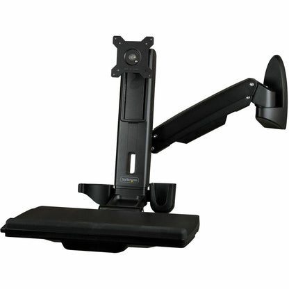 Alternate-Image4 Image for StarTech.com Wall Mount Workstation, Full Motion Standing Desk, Ergonomic Height Adjustable Monitor & Keyboard Tray Arm, For VESA Display