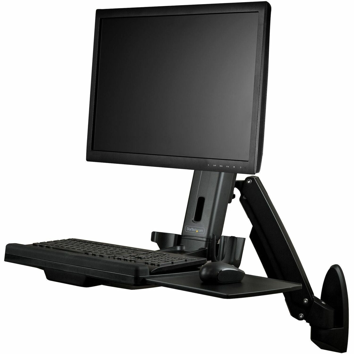 Main Image for StarTech.com Wall Mount Workstation, Full Motion Standing Desk, Ergonomic Height Adjustable Monitor & Keyboard Tray Arm, For VESA Display
