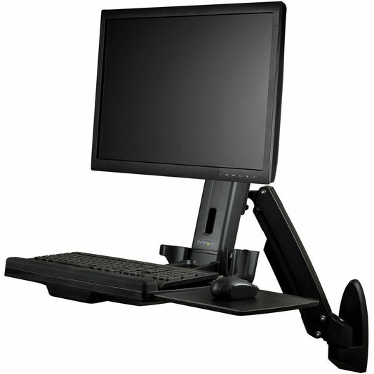 Main Image for StarTech.com Wall Mount Workstation, Full Motion Standing Desk, Ergonomic Height Adjustable Monitor & Keyboard Tray Arm, For VESA Display