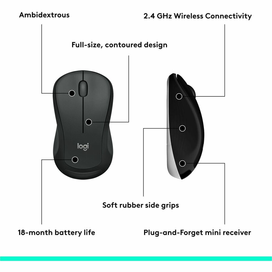 Alternate-Image7 Image for Logitech MK540 Advanced Wireless Keyboard and Mouse Combo for Windows, 2.4 GHz Unifying USB-Receiver