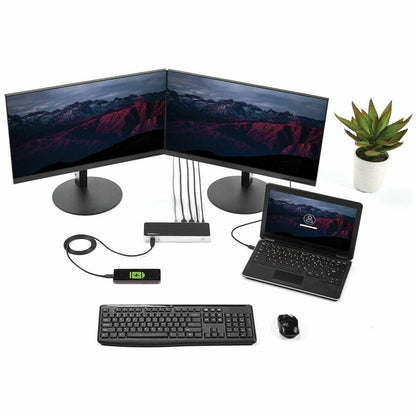 Alternate-Image6 Image for StarTech.com Dual Monitor USB C Docking Station w/ 60W Power Delivery - USB 3.1 Gen 1 Type C to HDMI or DVI - 5x USB - Windows Laptop Dock