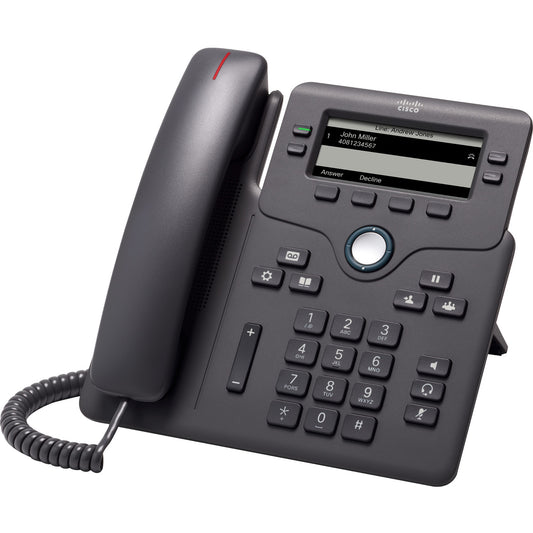 Main Image for Cisco 6851 IP Phone - Corded - Corded - 3 Multiple Conferencing - Wall Mountable, Desktop - Charcoal