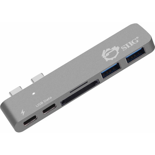 Main Image for SIIG Thunderbolt 3 USB-C Hub with Card Reader & PD Adapter - Space Gray