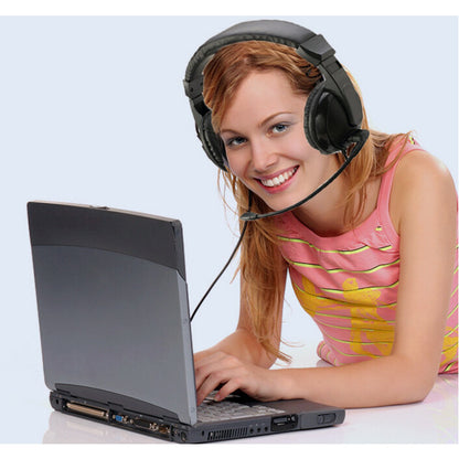 Life-Style Image for Adesso Xtream H5 - 3.5mm Stereo Headset with Microphone - Noise Cancelling - Wired- Lightweight