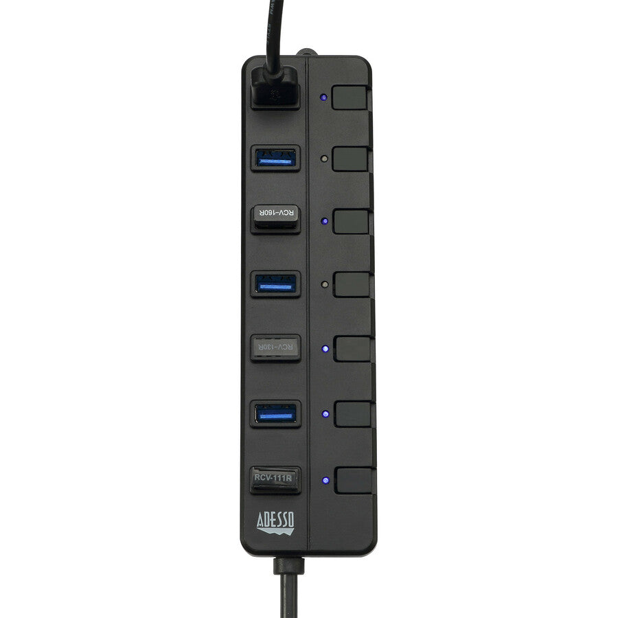 Alternate-Image5 Image for Adesso 7-ports USB 3.0 Hub with 5V2A Power Adaptor