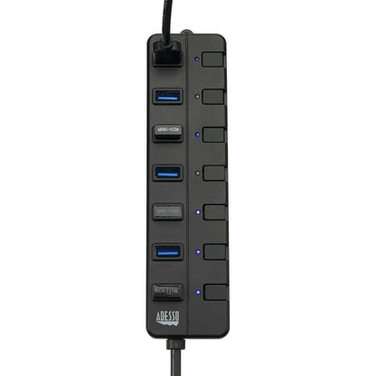 Alternate-Image5 Image for Adesso 7-ports USB 3.0 Hub with 5V2A Power Adaptor