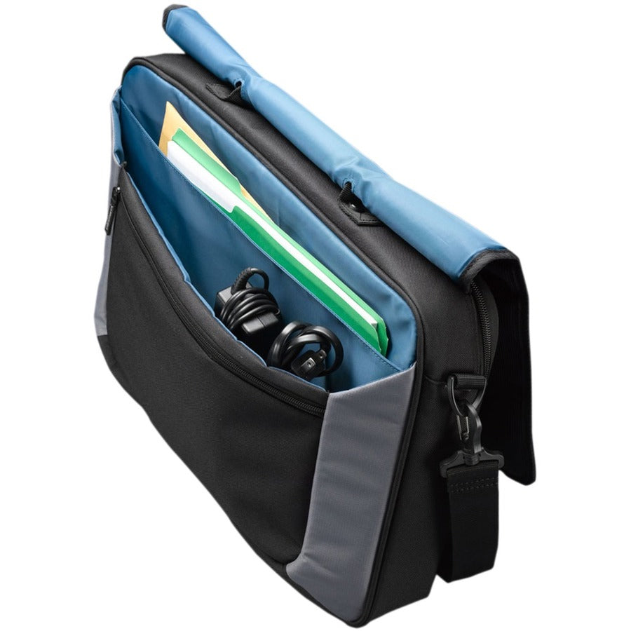 Alternate-Image2 Image for Case Logic VNM-217 Carrying Case (Messenger) for 17" Notebook, Accessories, Mouse, iPod, Cell Phone, Pen - Black
