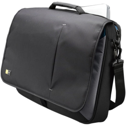 Alternate-Image1 Image for Case Logic VNM-217 Carrying Case (Messenger) for 17" Notebook, Accessories, Mouse, iPod, Cell Phone, Pen - Black