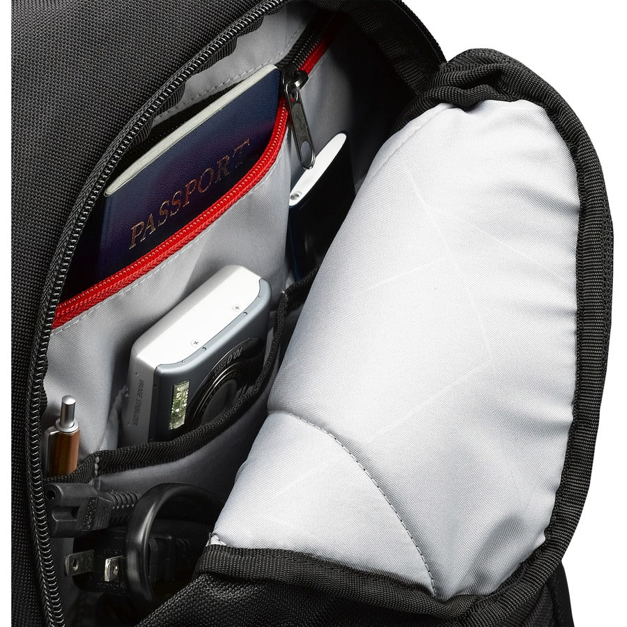 Alternate-Image1 Image for Case Logic DLBP-116 Carrying Case (Backpack) for 16" Apple Water Bottle, Notebook, Cell Phone, iPod, Accessories - Black