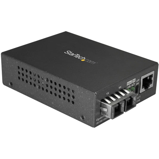 Main Image for StarTech.com Multimode SC Fiber Ethernet Media Converter - 1000BASE-SX Gigabit Fiber Optic to Copper Bridge - 10/100/1000 Network - 550m