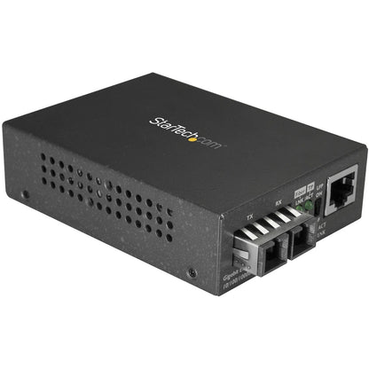 Main Image for StarTech.com Single Mode SC Fiber Ethernet Media Converter - 1000BASE-LX Gigabit Fiber Optic to Copper Bridge - 10/100/1000 Network 10km