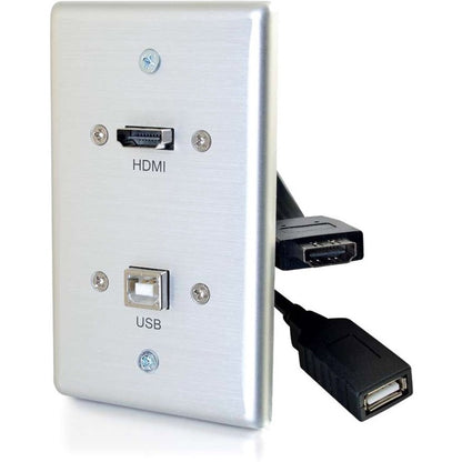 Main Image for C2G HMDI and USB B Pass Through Wall Plate - Single Gang
