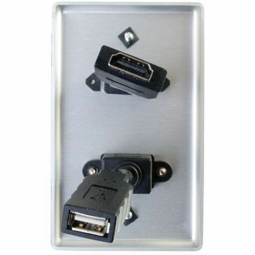 Alternate-Image2 Image for C2G HMDI and USB B Pass Through Wall Plate - Single Gang