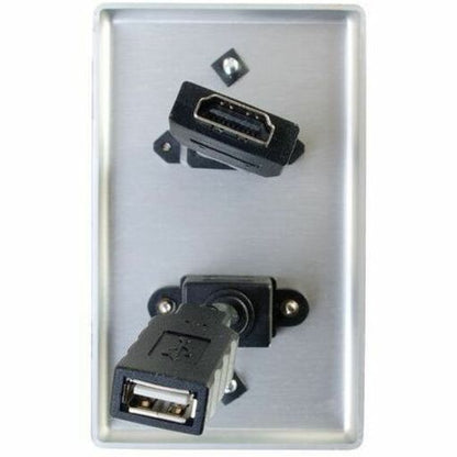 Alternate-Image2 Image for C2G HMDI and USB B Pass Through Wall Plate - Single Gang
