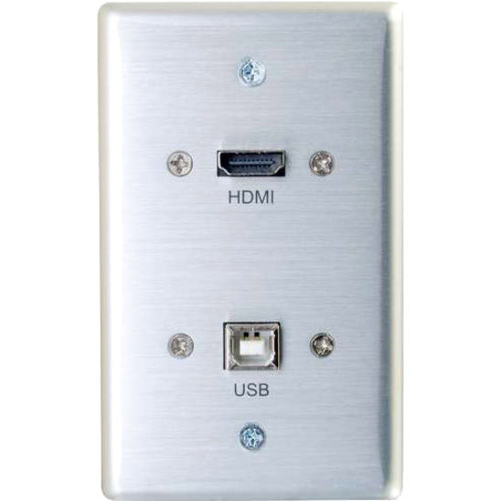 Alternate-Image1 Image for C2G HMDI and USB B Pass Through Wall Plate - Single Gang