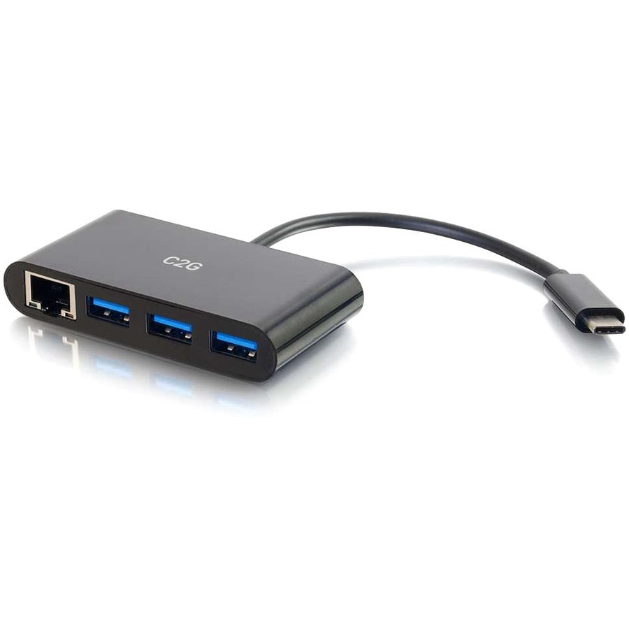 Main Image for C2G USB C Hub with Ethernet - 3-Port USB Hub