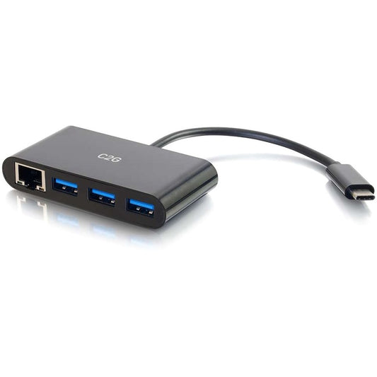 Main Image for C2G USB C Hub with Ethernet - 3-Port USB Hub
