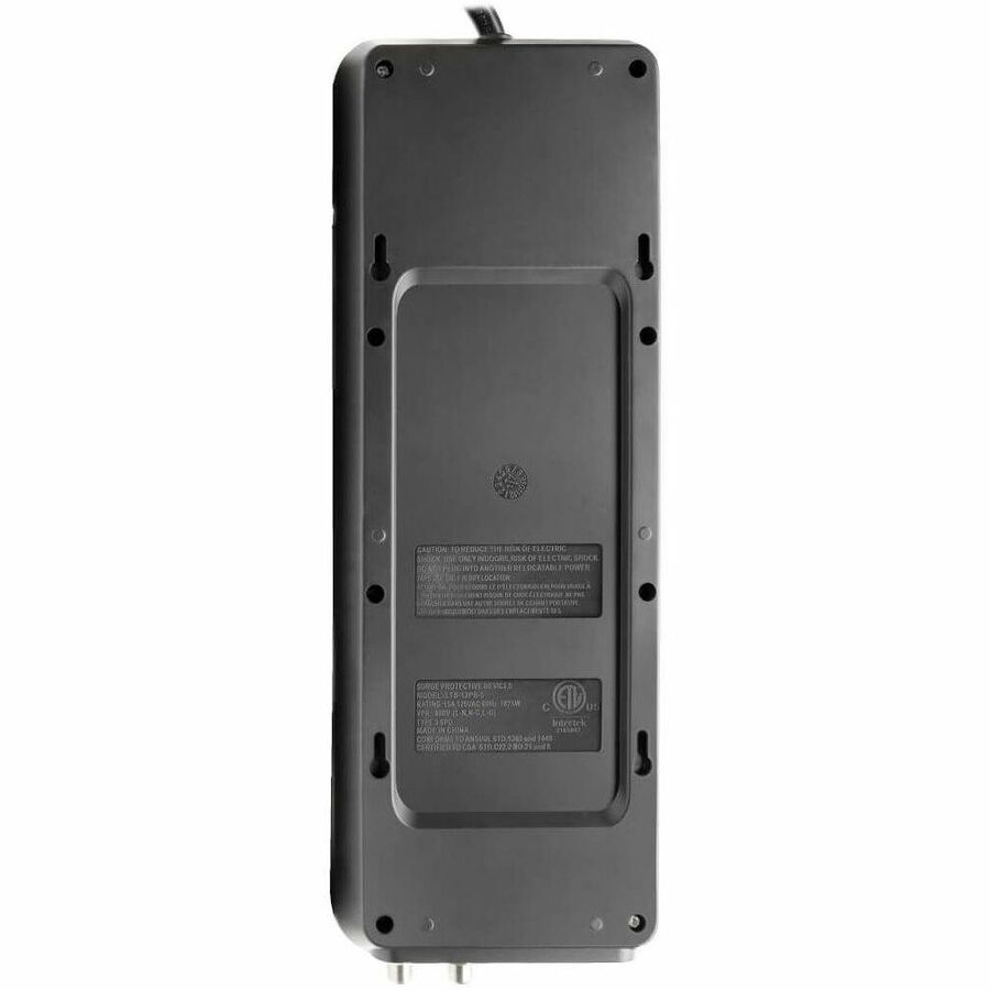Alternate-Image1 Image for Eaton Tripp Lite Series Protect It! 12-Outlet Surge Protector, 8 ft. (2.43 m) Cord, 4320 Joules, Tel/Modem/Coax Protection, 2 USB Ports, Black