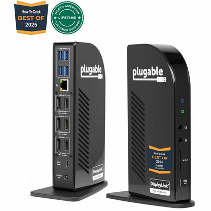 Main Image for Plugable 4K USB C Docking Station Triple Monitor with 100W Power Delivery, USB C Dock for Thunderbolt 3/4, and USB-C Windows and Mac