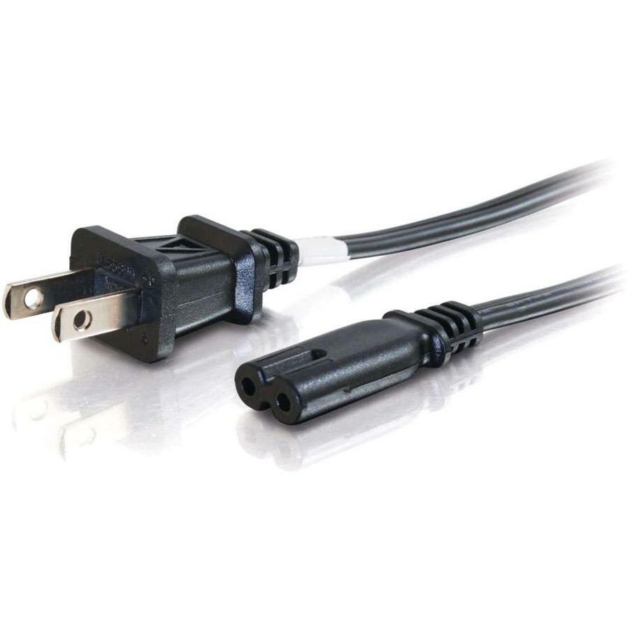 Main Image for C2G 6ft Power Cord - Non Polarized Power Cord - NEMA 1-15P to IEC320C7