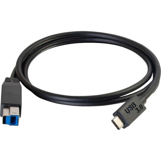 Main Image for C2G 6ft (1.8m) USB 3.0 (USB 3.1 Gen 1) USB-C to USB-B Cable M/M - Black