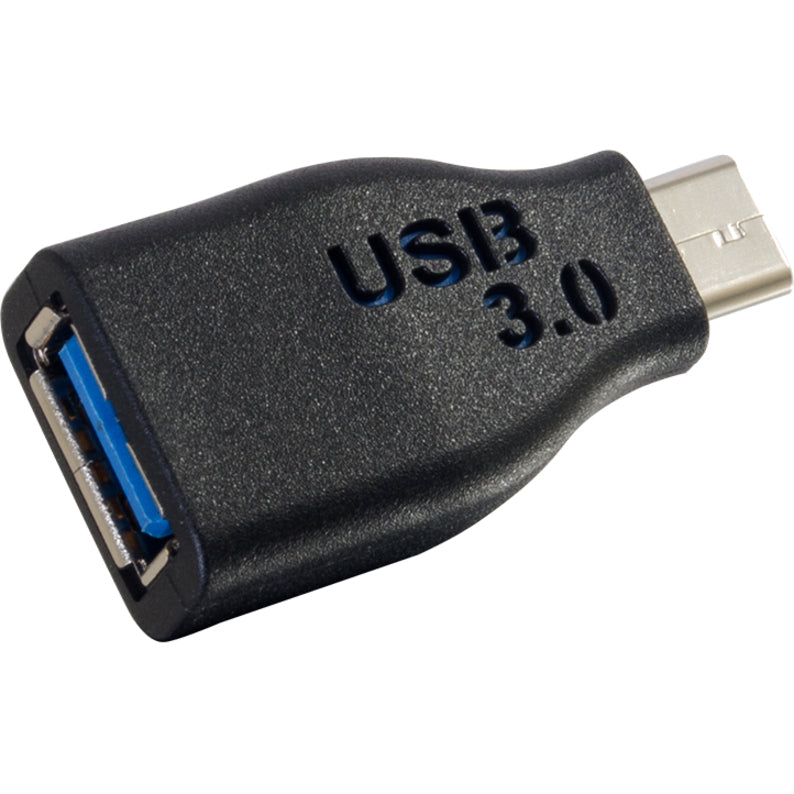 Alternate-Image1 Image for C2G USB 3.0 (USB 3.1 Gen 1) USB-C&reg; to USB-A Adapter Converter M/F - Black