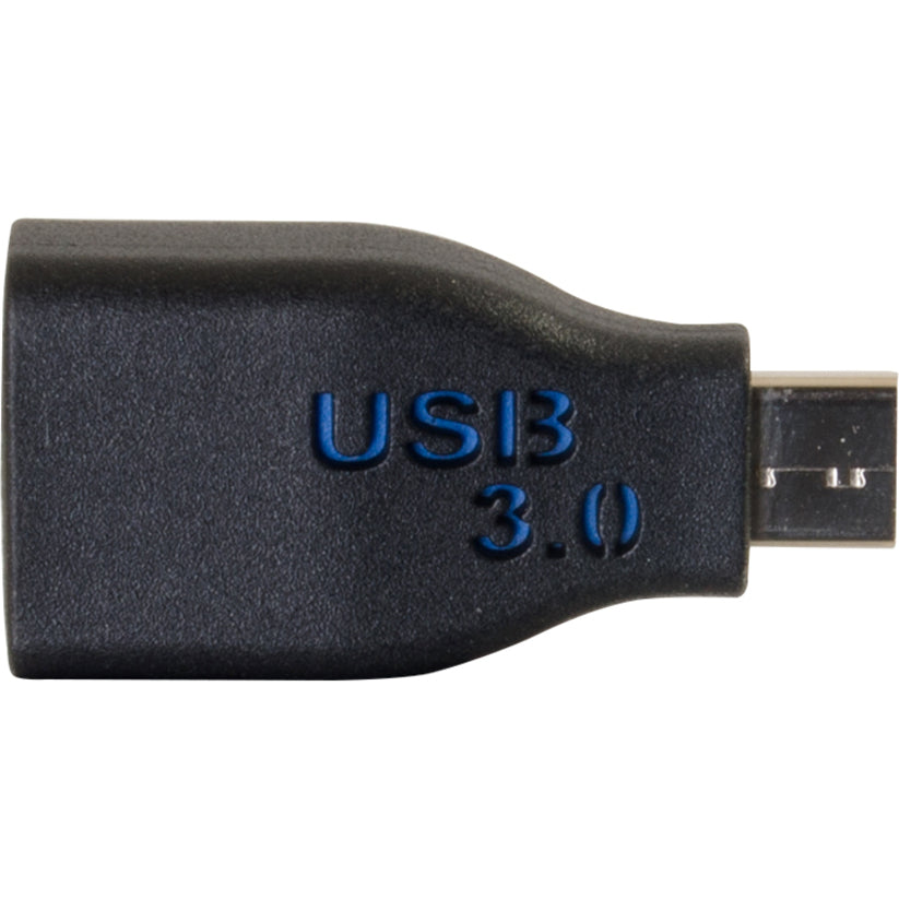 Alternate-Image2 Image for C2G USB 3.0 (USB 3.1 Gen 1) USB-C&reg; to USB-A Adapter Converter M/F - Black