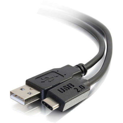 Alternate-Image1 Image for C2G 3ft (0.9m) USB 2.0 USB-C to USB-A Cable M/M - Black